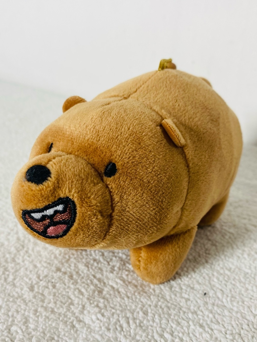 Cartoon Network We Bare Bears Grizzly Bear Mini Plush Keychain Bag Accessory